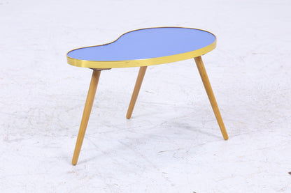 Vintage Nierentisch | Mid Century Blumentisch | Beistelltische Blau 60er Jahre