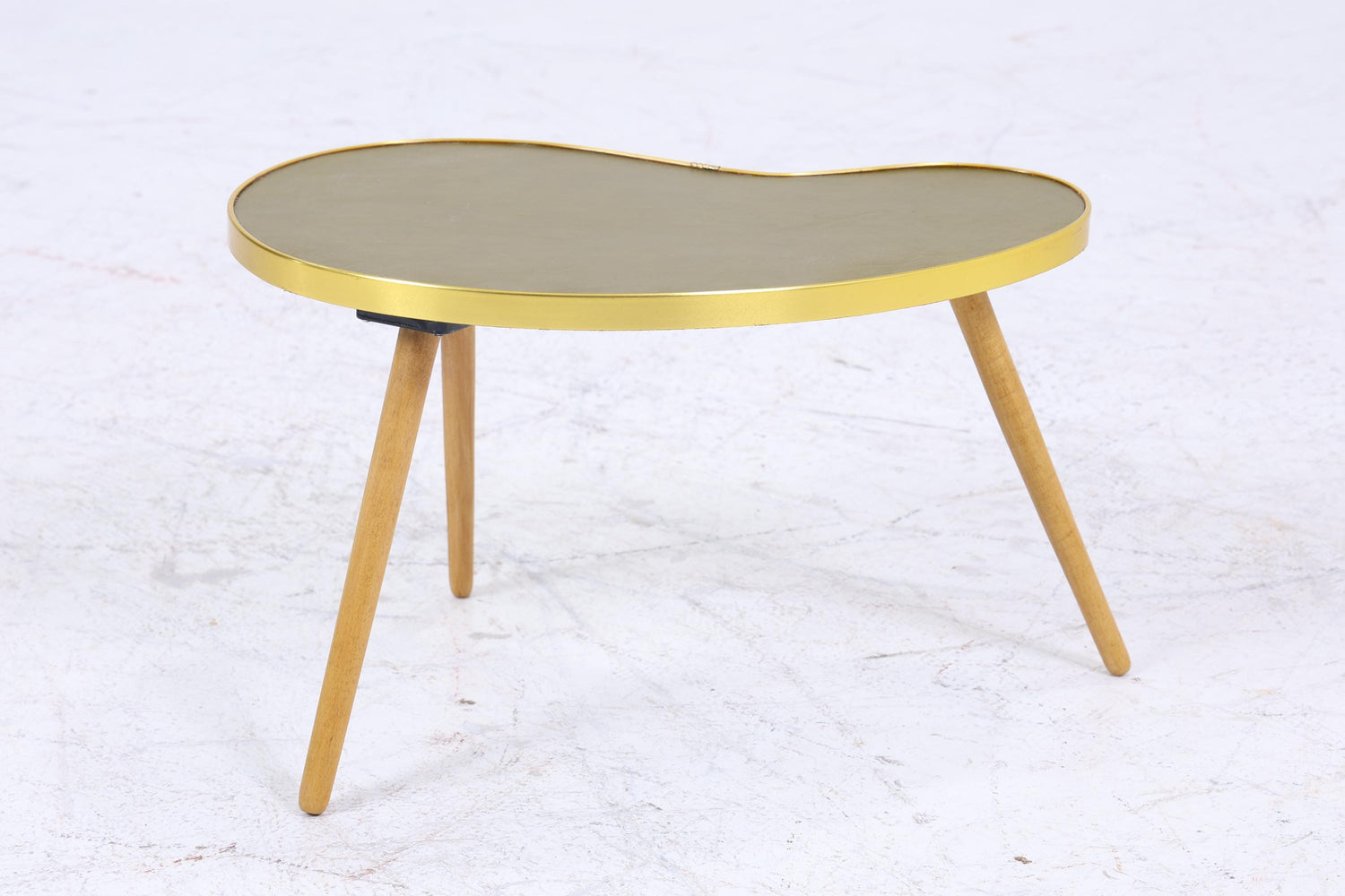 Vintage Nierentisch | Mid Century Blumentisch | Beistelltische Olivgrün 60er Jahre