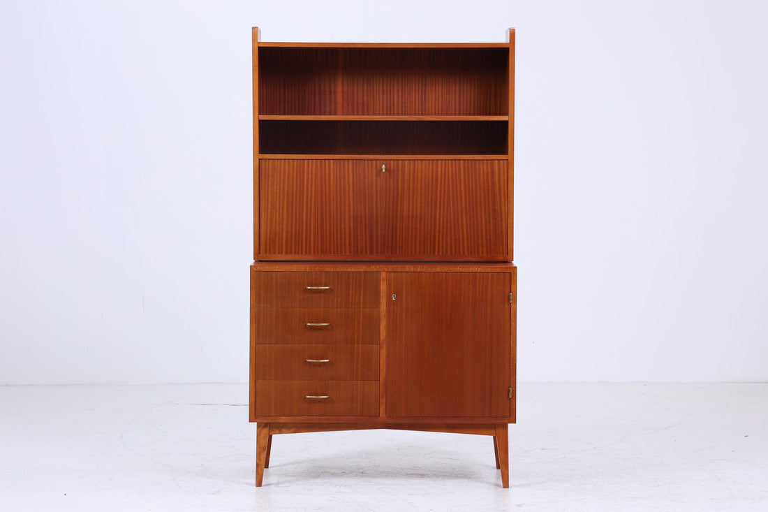 Vintage Regal 60er Jahre | Mid Century Regalschrank Schubladen Retro Holz Aufbewahrung
