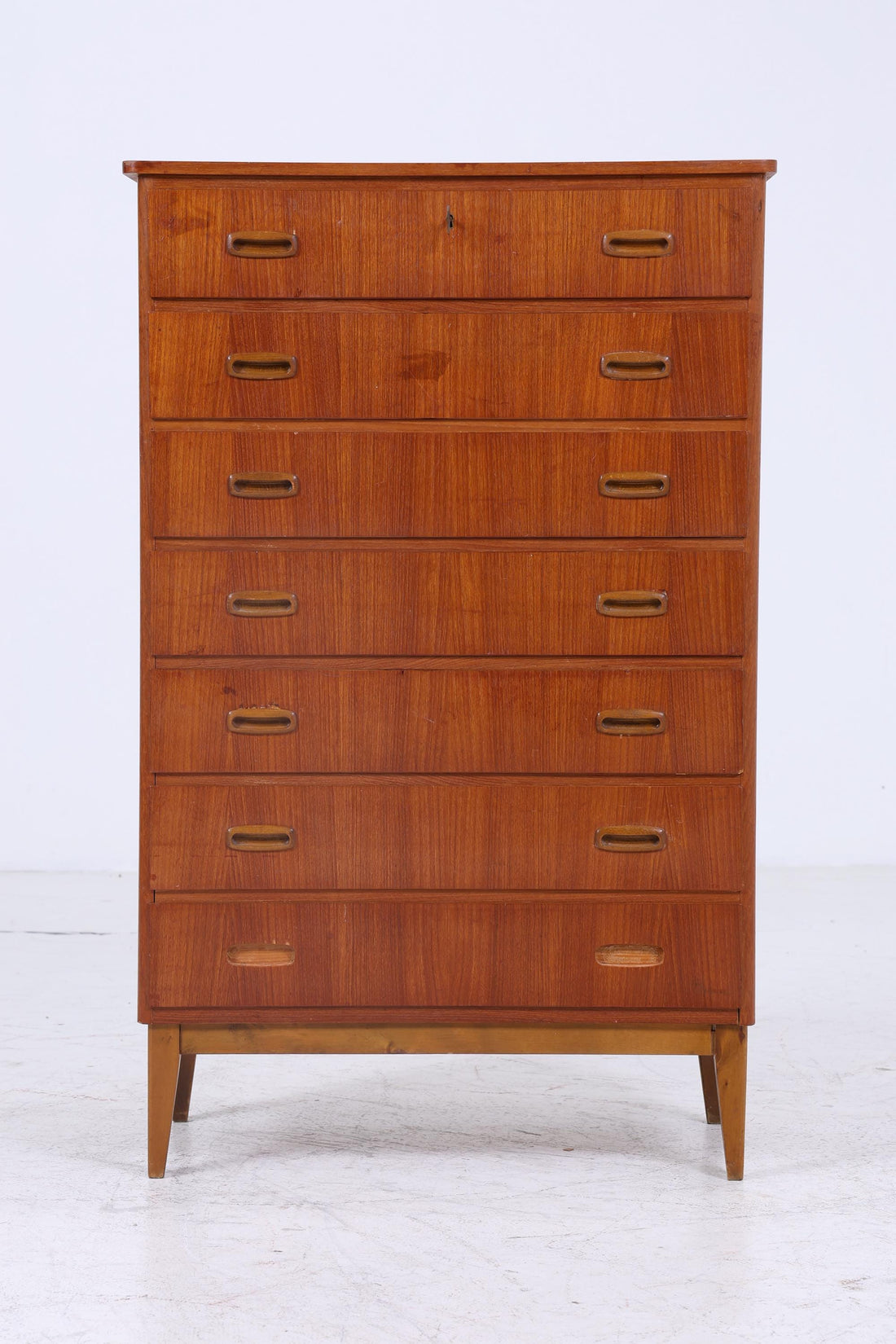 Vintage Teak Schubladen Kommode | Mid Century Schrank Holz Aufbewahrung 60er Jahre Herrenkommode