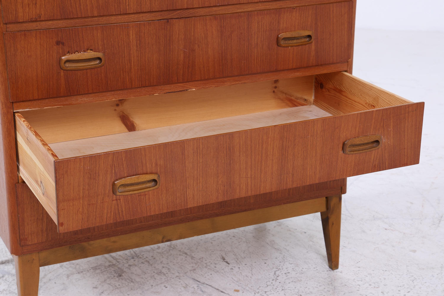 Vintage Teak Schubladen Kommode | Mid Century Schrank Holz Aufbewahrung 60er Jahre Herrenkommode