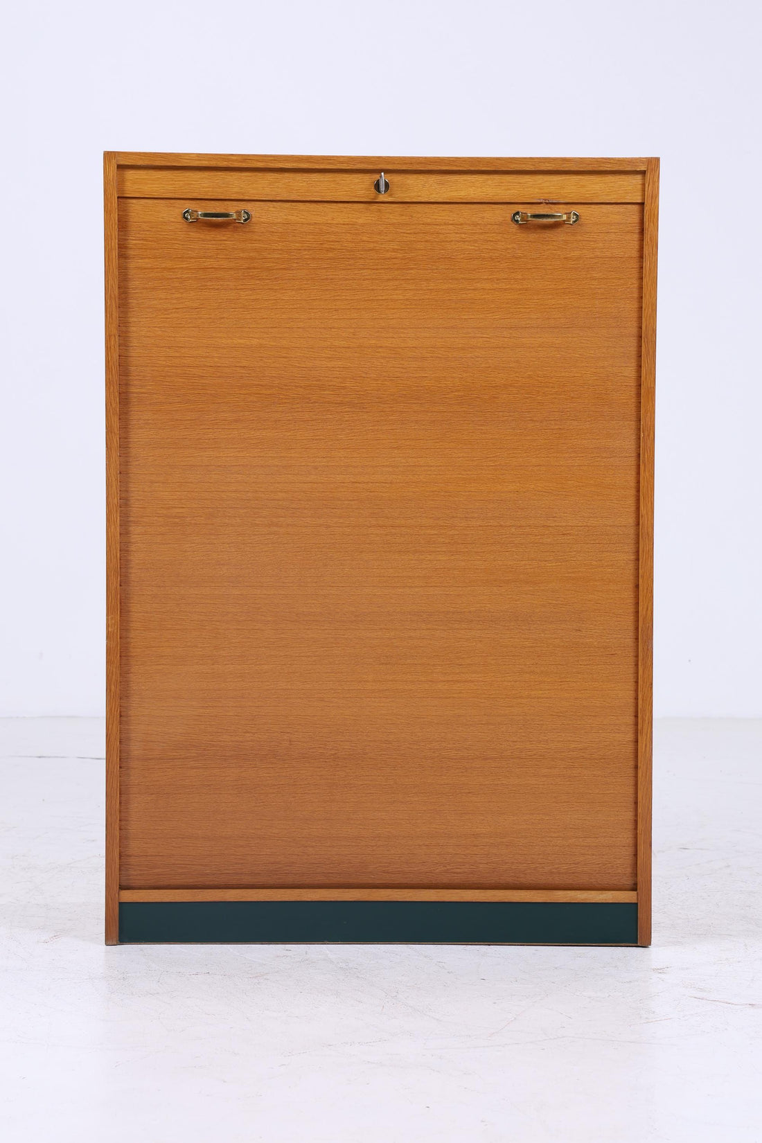 Vintage Rollladenschrank 60er Jahre | Mid Century Schrank Bücherschrank Highboard Holz Aufbewahrung Aktenschrank