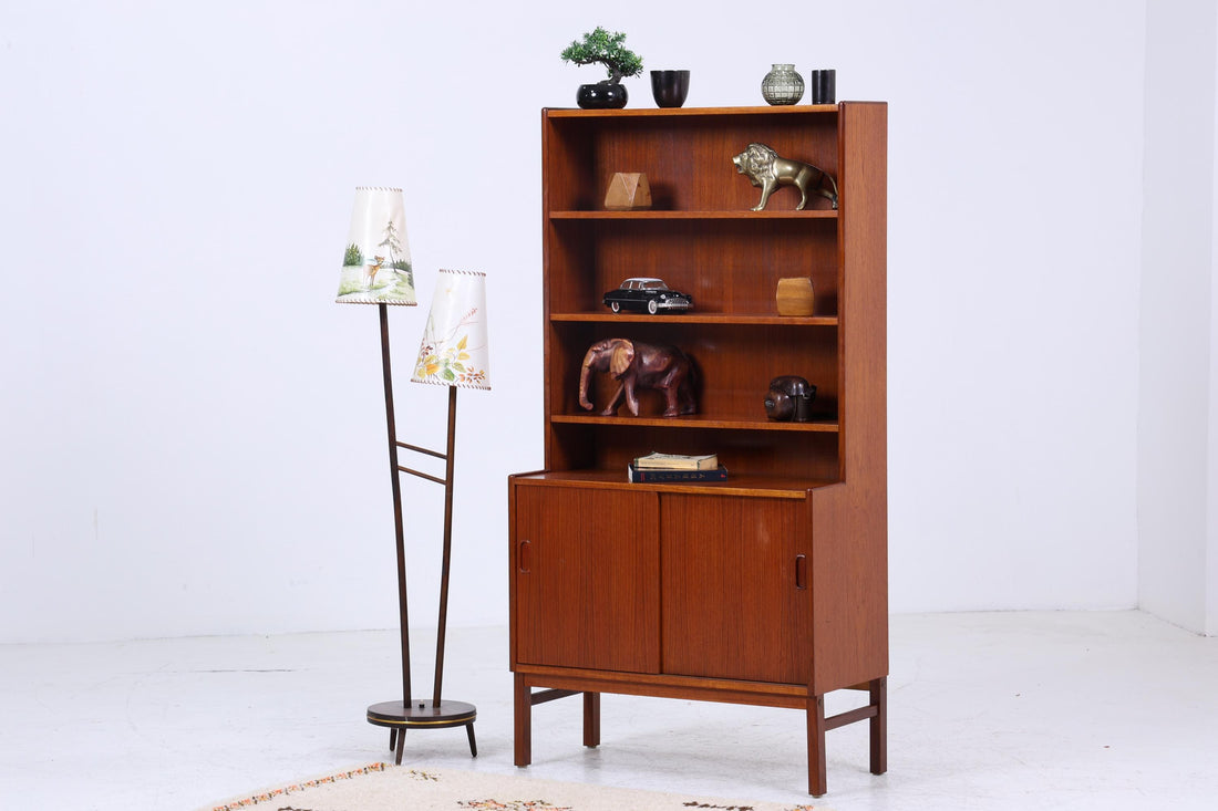 Vintage Teak Regal | Mid Century Bücherregal Retro Holz Aufbewahrung 60er 70er Jahre