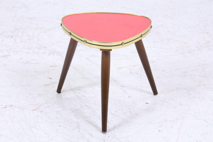 Vintage Blumentisch | Mid Century Nierentisch | Beistelltische Rot 60er Jahre