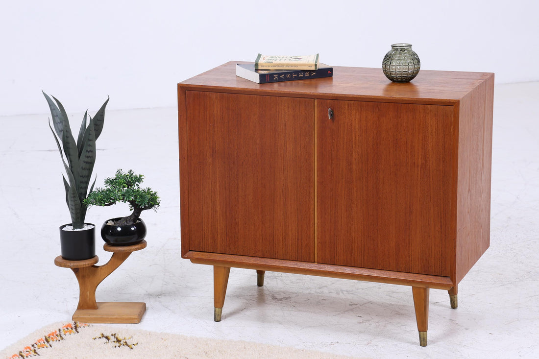 Vintage Teak Kommode | Mid Century Schubladen Schrank | Holz Aufbewahrung 60er 70er Jahre