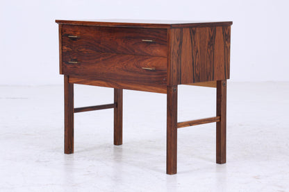 Vintage Schubladen Kommode | Mid Century Schubladen Nachttsich | Retro 60er Jahre Palisander Aufbewahrung