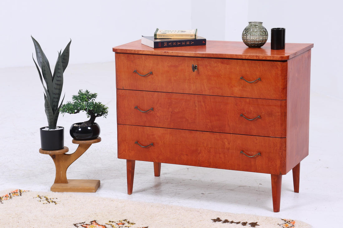 Vintage Schubladen Kommode | Mid Century Schubladen Schrank | Holz Aufbewahrung 60er Jahre