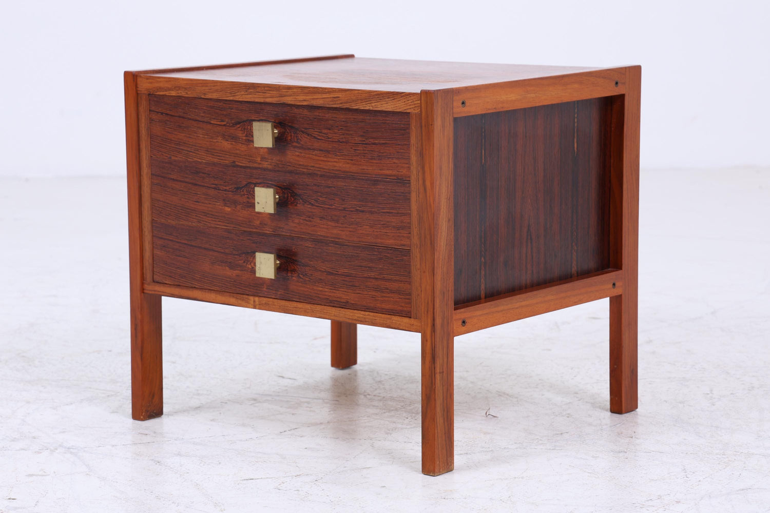Wundervoller Vintage Nachttisch 60er Jahre  | Mid Century Holz Nachttisch mit Schubladen Palisander  Aufbewahrung