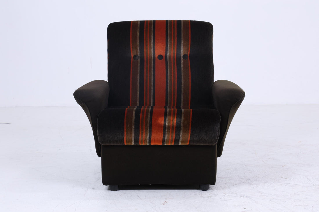 Vintage Armlehnsessel 70er Jahre | Mid Century Stoff Sessel Retro 60er