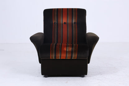 Vintage Armlehnsessel 70er Jahre | Mid Century Stoff Sessel Retro 60er
