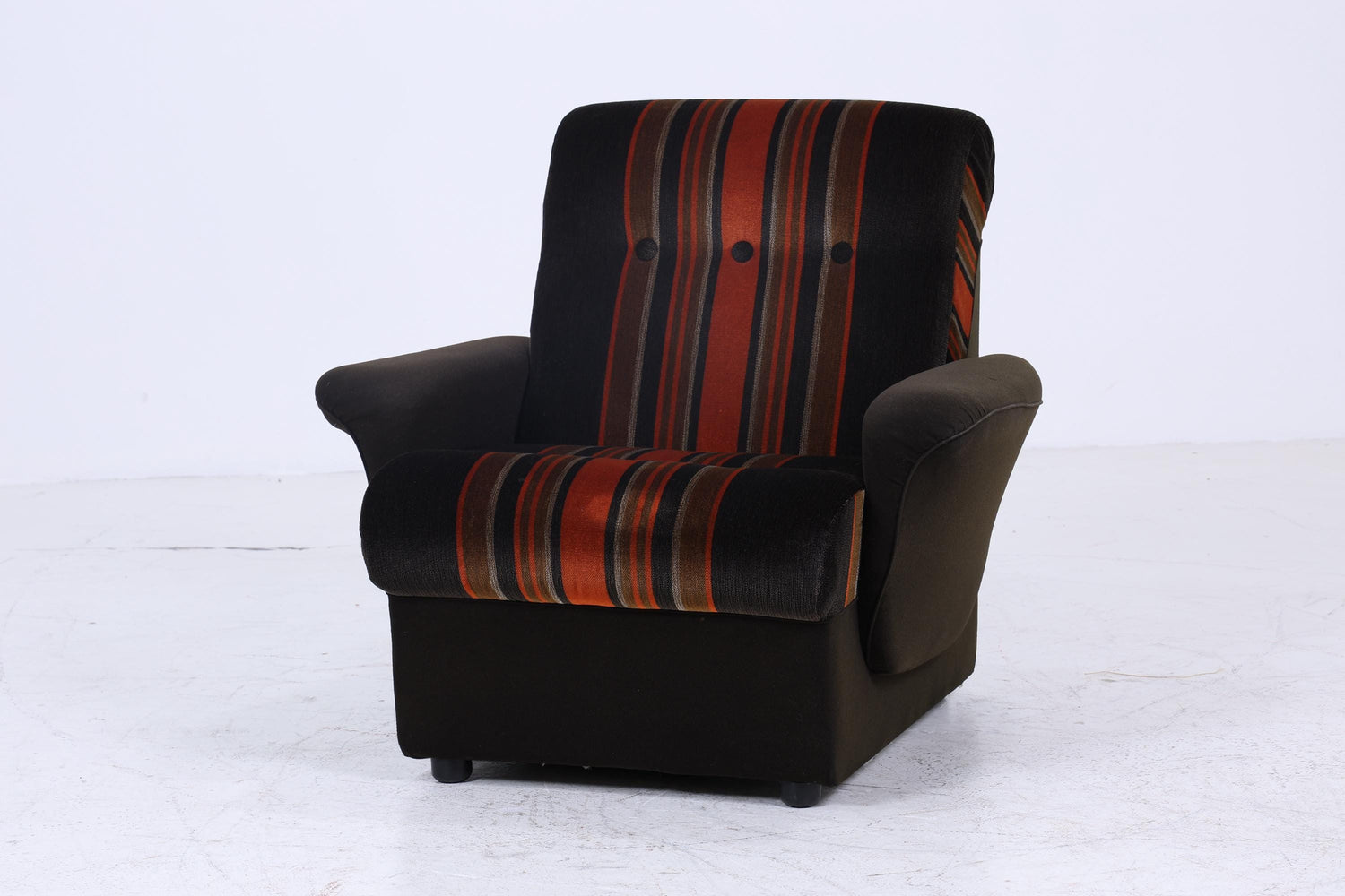 Vintage Armlehnsessel 70er Jahre | Mid Century Stoff Sessel Retro 60er