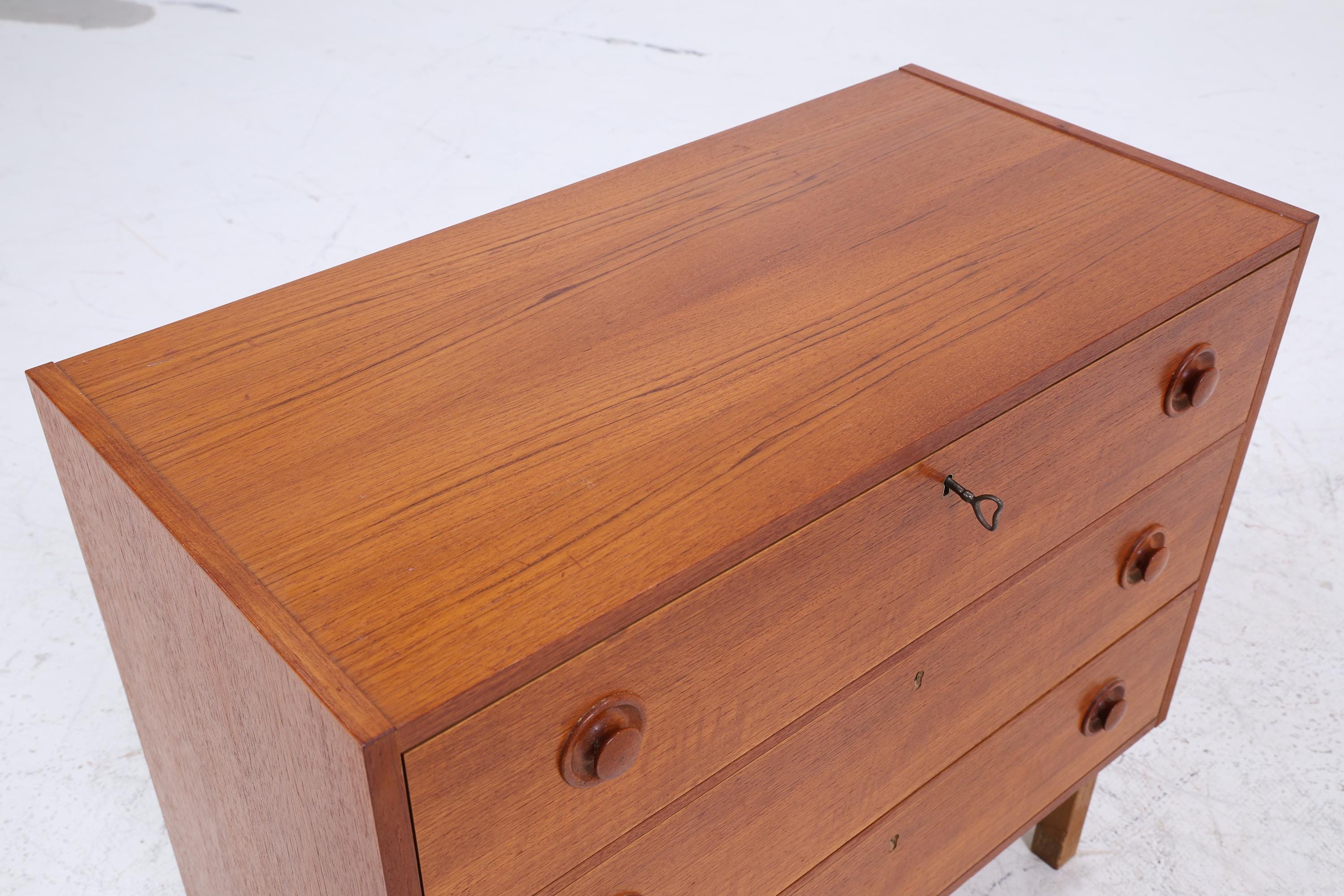Wundervolle Teak Mid Century Kommode | Vintage Schubladen Schrank Holz Aufbewahrung 60er 70er