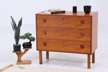 Wundervolle Teak Mid Century Kommode | Vintage Schubladen Schrank Holz Aufbewahrung 60er 70er