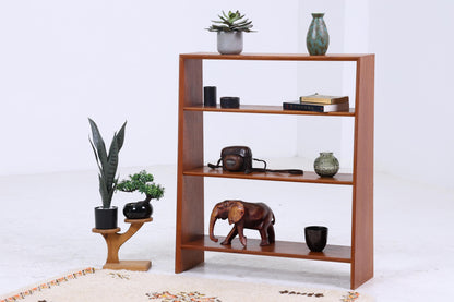 Kleines Vintage Teak Bücherregal | Mid Century Regal | 60er Retro Holz Aufbewahrung