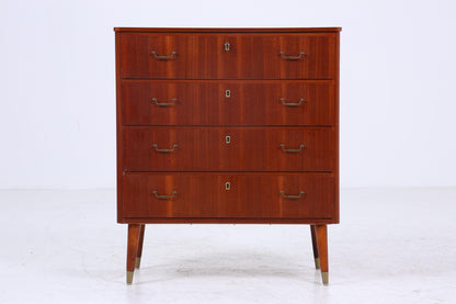 Wundervolle Teak Mid Century Schubladen Kommode | Vintage Schrank Holz Aufbewahrung 60er Jahre
