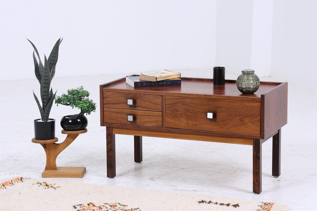 Wunderschöne Vintage Schubladen Kommode | Mid Century Schubladen Nachttisch | Retro 60er Jahre Palisander Aufbewahrung