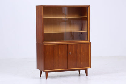Vintage Vitrine 60er Jahre | Mid Century Schrank Retro Holz Aufbewahrung