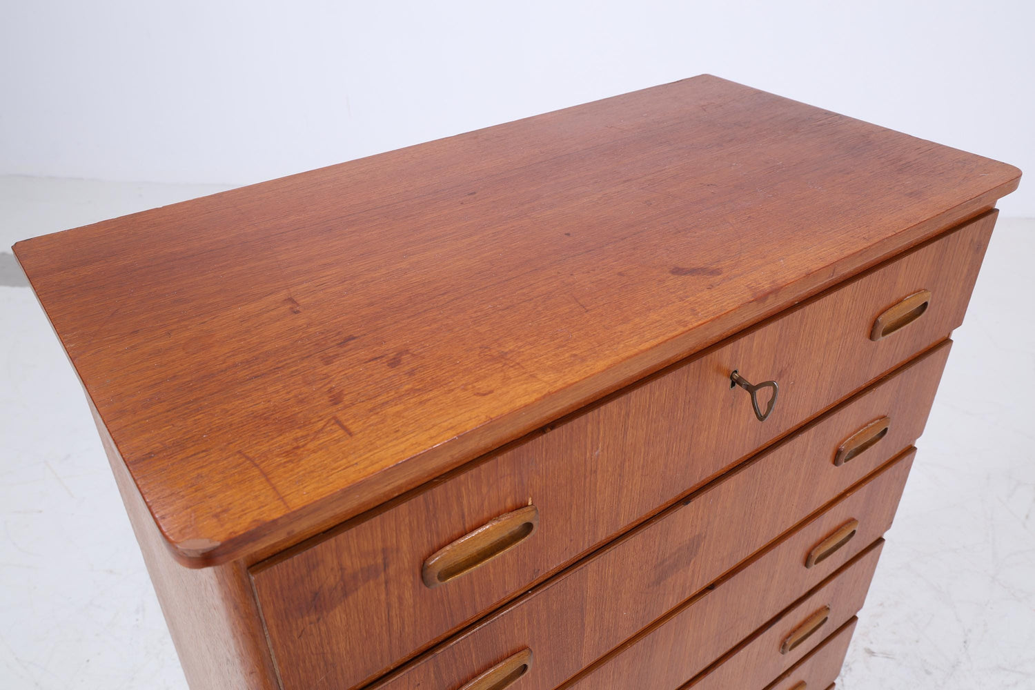 Vintage Teak Schubladen Kommode | Mid Century Schrank Holz Aufbewahrung 60er Jahre Herrenkommode