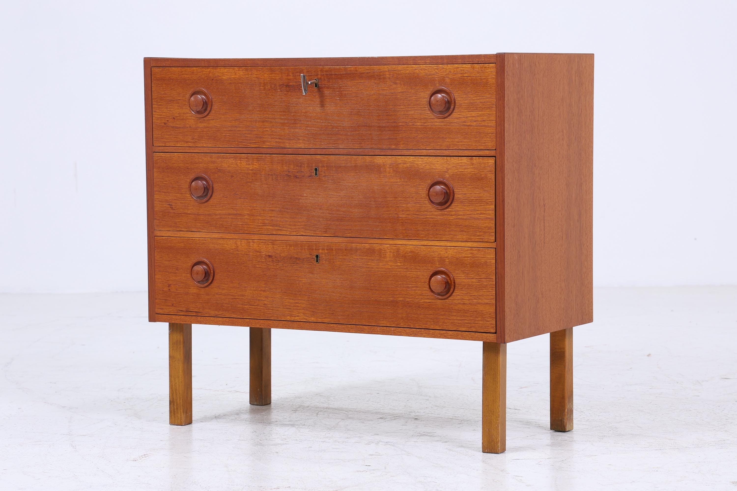 Wunderschöne Vintage Teak Kommode | Mid Century Schubladen Schrank Holz Aufbewahrung 60er Jahre