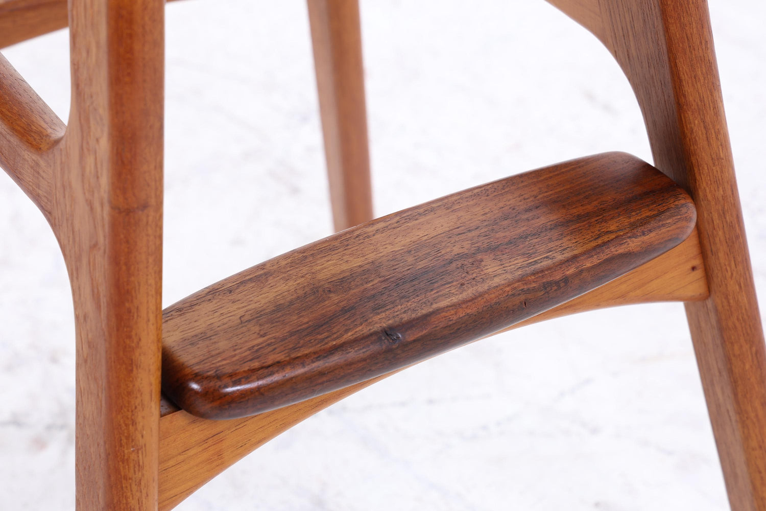 1v4 Vintage Barhocker OD61 von Erik Buch | Mid Century Sitzhocker Leder Oddense Maskinsnedkeri A / S | Retro Barstuhl 60er Danish Design