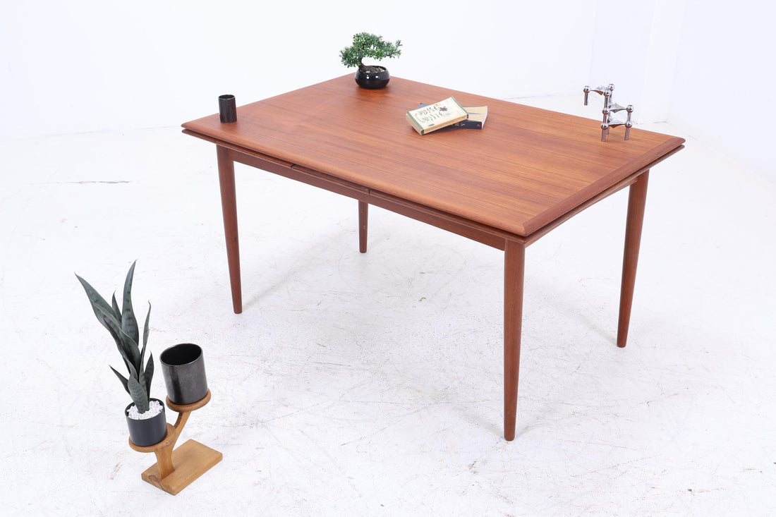 Originaler Teak Esstisch Danish Design | Mid-Century Ausziehbarer Vintage Küchentisch 1960er Teak Holz