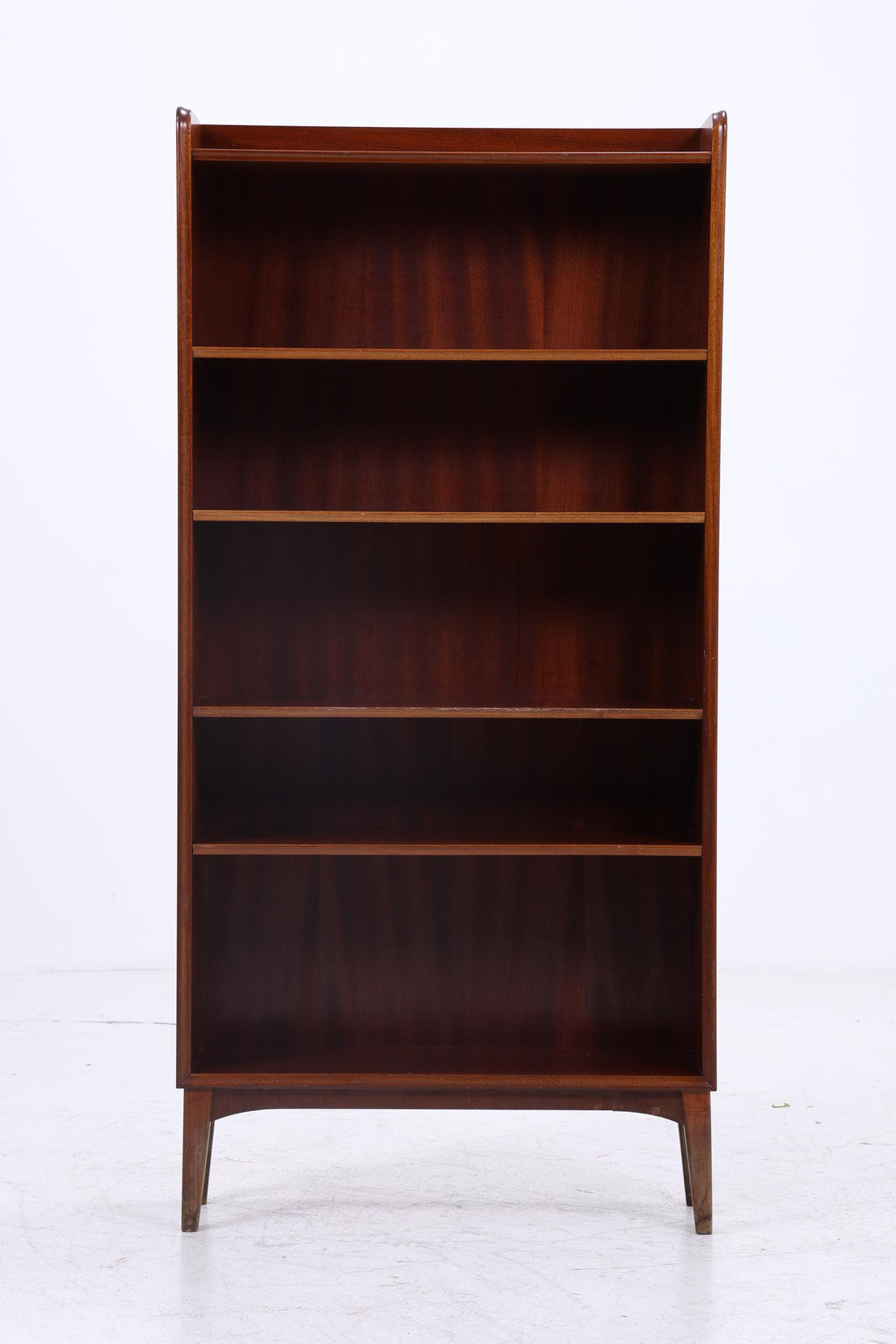 Vintage Mahagoni Bücherregal | Mid Century Regal | 60er Retro Holz Aufbewahrung