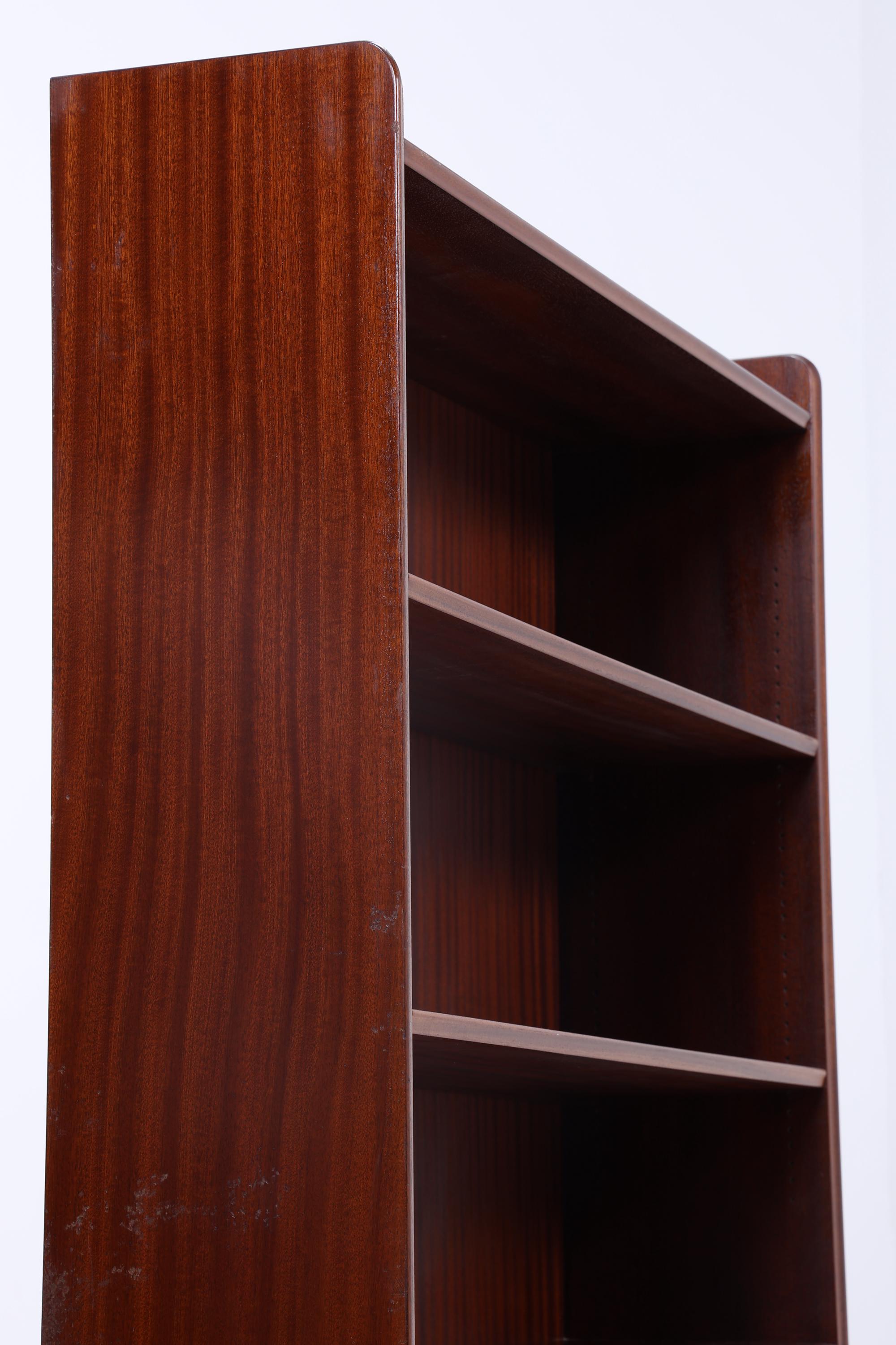 Vintage Mahagoni Bücherregal | Mid Century Regal | 60er Retro Holz Aufbewahrung