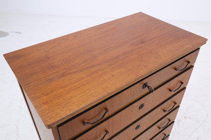 Vintage Teak Kommode | Mid Century Schubladen Schrank Holz Aufbewahrung 60er Jahre