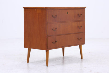 Vintage Teak Kommode  | Mid Century Schubladen Schrank Holz Aufbewahrung 60er Jahre