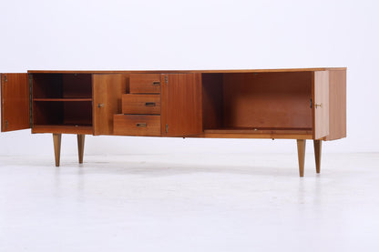 Vintage Sideboard 60er Jahre | Mid Century TV Board mit Schubladen &amp; Fächern Holz Aufbewahrung Anrichte