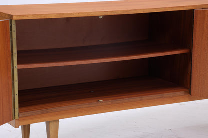 Vintage Sideboard 60er Jahre | Mid Century TV Board mit Schubladen &amp; Fächern Holz Aufbewahrung Anrichte