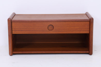 Vintage Teak Wandkonsole von Kai Kristiansen für Vildbjerg Møbelfabrik  | Mid Century Schubladen Wandschrank Holz Aufbewahrung 60er Jahre