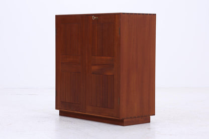 Seltener Vintage Mahagoni Schrank von Mogens Koch für Rud Rasmusson | Mid Century Kommode | Holz Schrank Modul Aufbewahrung 80er Jahre