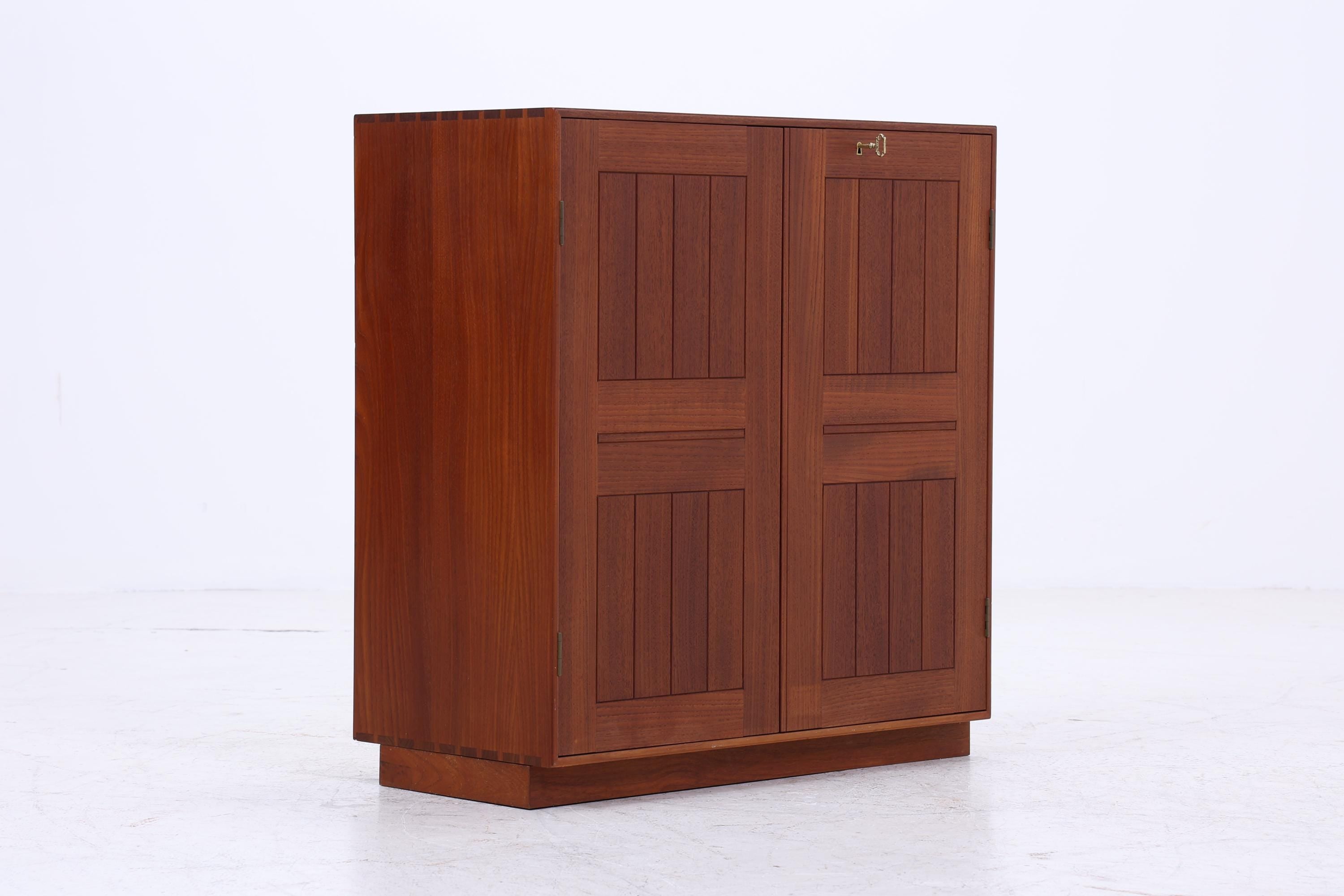 Seltener Vintage Mahagoni Schrank von Mogens Koch für Rud Rasmusson | Mid Century Kommode | Holz Schrank Modul Aufbewahrung 80er Jahre