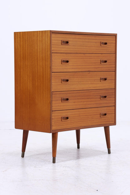 Vintage Teak Schubladen Kommode | Mid Century Schrank Holz Aufbewahrung 60er Jahre Herrenkommode