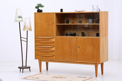 Hellerau Vintage Vitrine | Mid Century Highboard Serie 602 Franz Ehrlich Schrankwand Schrank Aufbewahrung