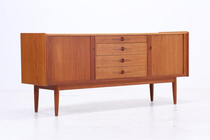 Vintage Teak Sideboard von Harry Ostergaard Lyby Mobler 60er Jahre | Mid Century Anrichte mit Schubladen &amp; Lamellentüren Holz
