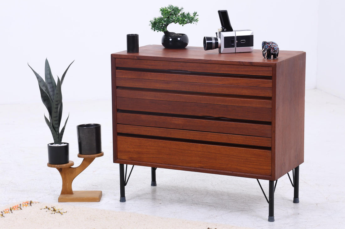 Vintage Teak Kommode  von Poul Cadovius | Mid Century Schubladen Schrank Holz Aufbewahrung 60er Jahre