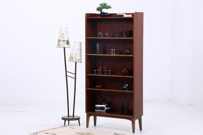 Vintage Mahagoni Bücherregal | Mid Century Regal | 60er Retro Holz Aufbewahrung