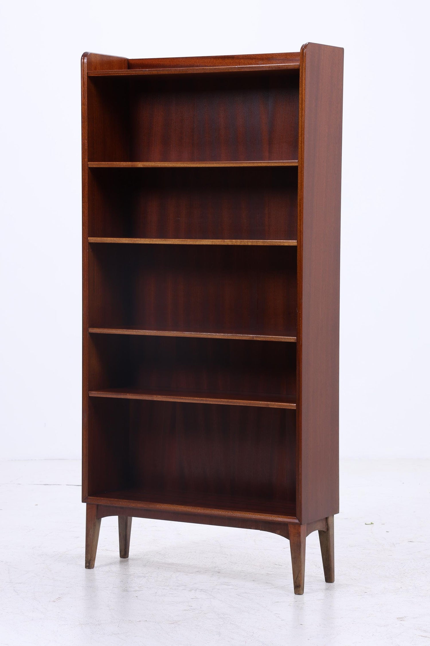 Vintage Mahagoni Bücherregal | Mid Century Regal | 60er Retro Holz Aufbewahrung