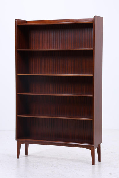 Vintage Mahagoni Bücherregal | Mid Century Regal | 60er Retro Holz Aufbewahrung