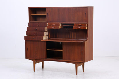 Vintage Teak Regalschrank | Mid Century Schrank Highboard | 60er Barschrank Holz Aufbewahrung