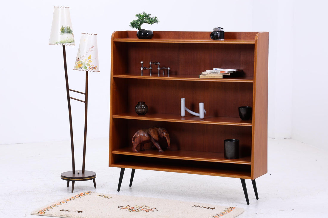 Vintage Regal 60er Jahre | Mid Century kleines Bücherregal Retro Holz Aufbewahrung
