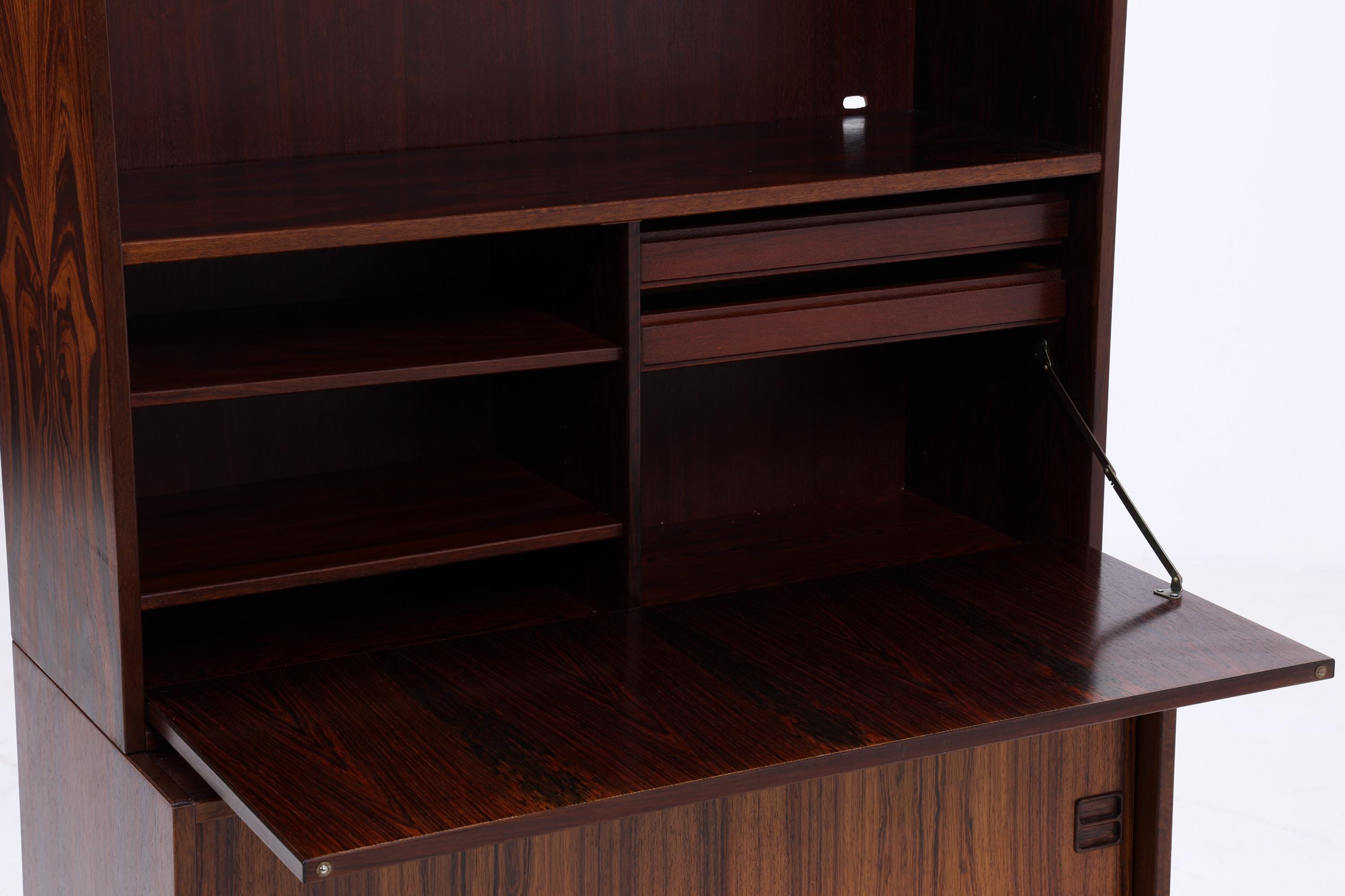 Vintage Regal 60er Jahre | Mid Century Bücherregal Retro Sekretär Schrank Holz Aufbewahrung