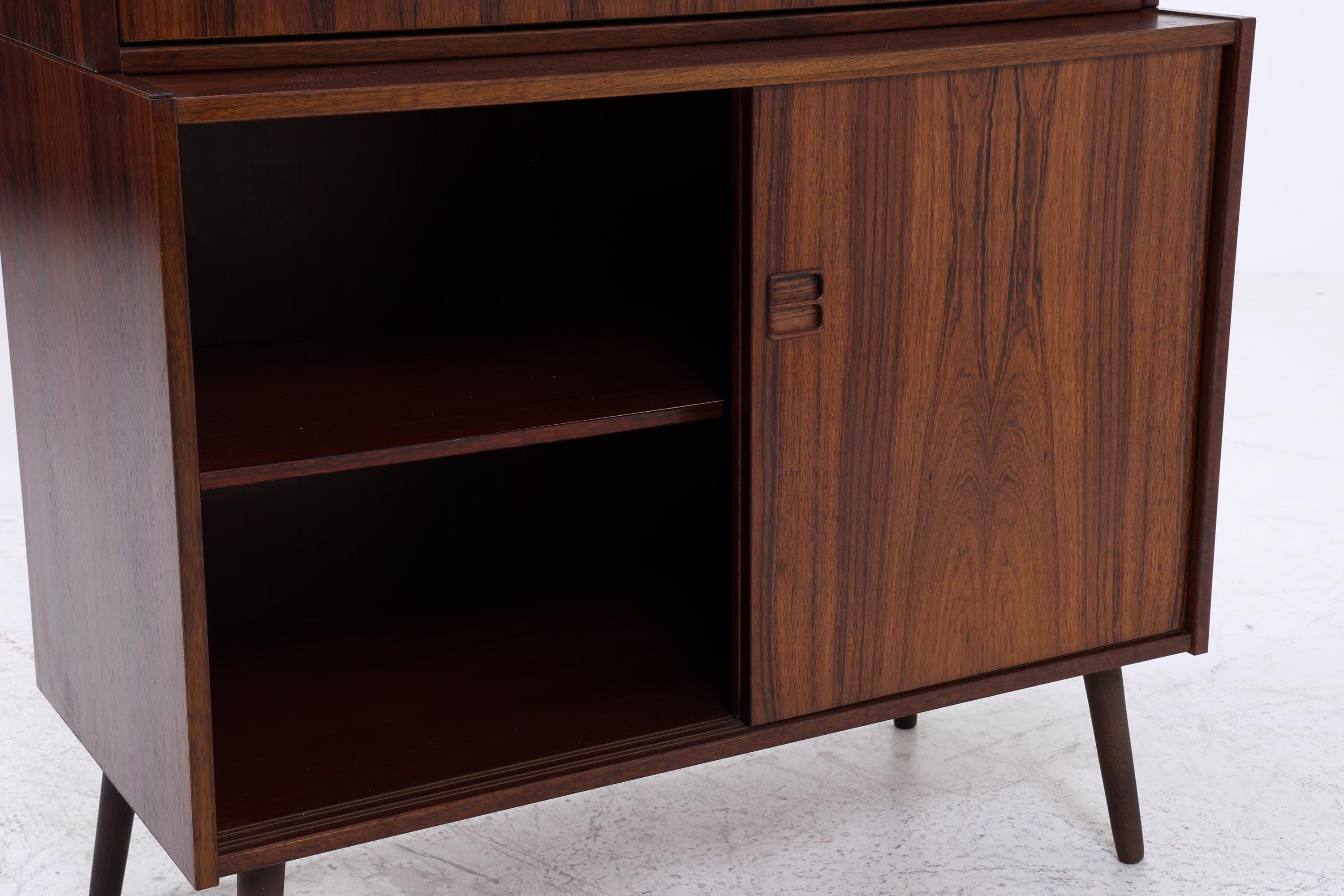 Vintage Regal 60er Jahre | Mid Century Bücherregal Retro Sekretär Schrank Holz Aufbewahrung