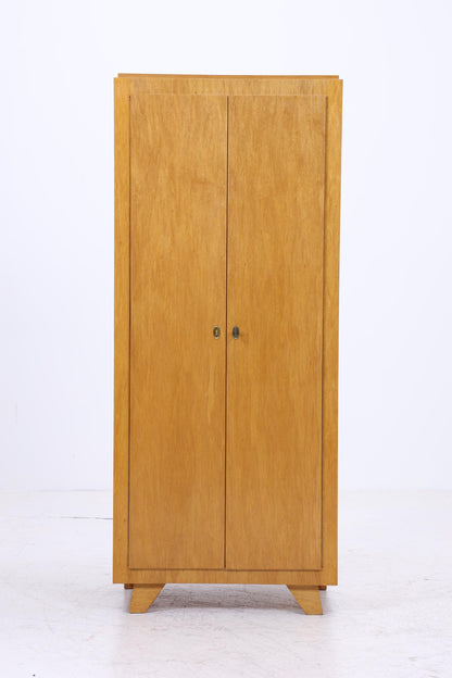 Schmaler Vintage Kleiderschrank | Mid Century Wäscheschrank | 60er Jahre Schrank | mit 1 Kleiderstange