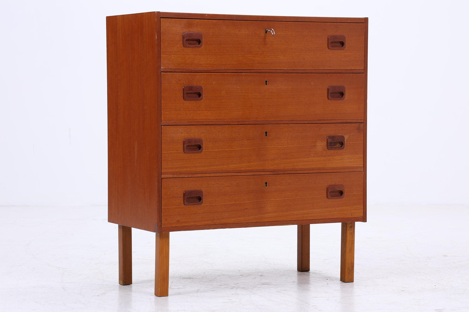 Vintage Teak Schubladen Kommode | Mid Century Schrank Holz Aufbewahrung 60er Jahre Herrenkommode