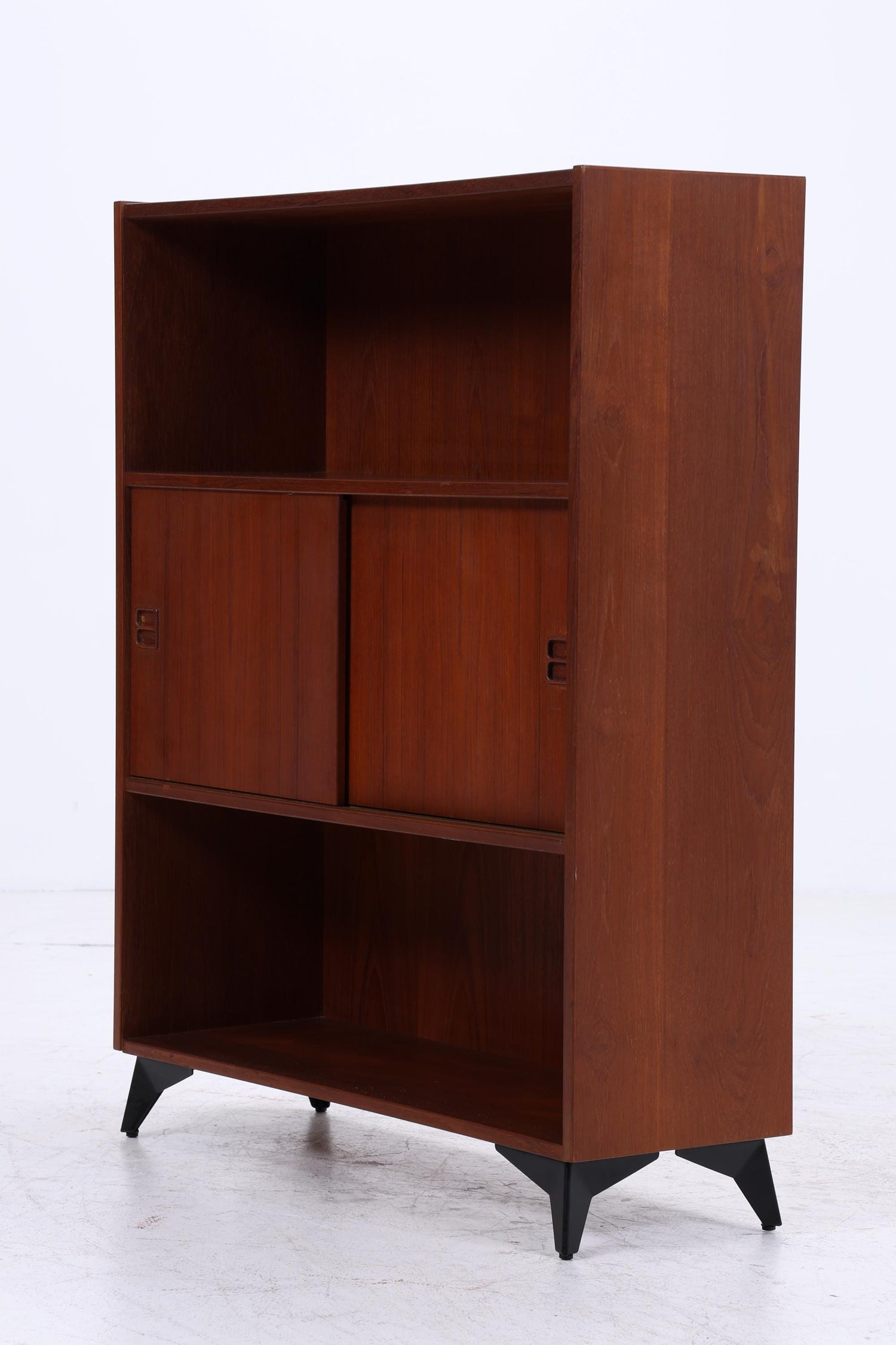 Vintage Teak Regal 60er Jahre | Mid Century Bücherregal Retro Schrank Holz Aufbewahrung