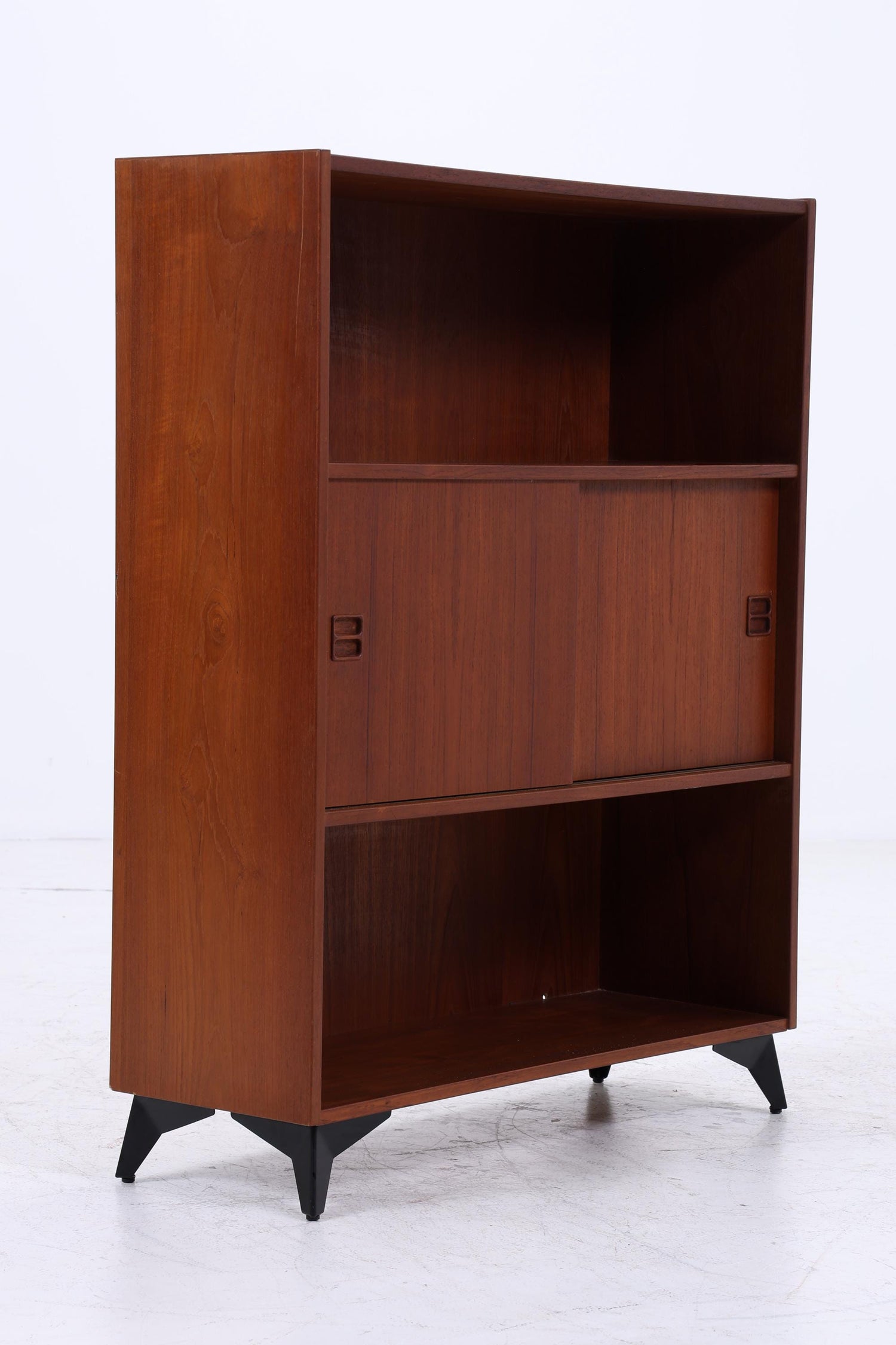 Vintage Teak Regal 60er Jahre | Mid Century Bücherregal Retro Schrank Holz Aufbewahrung