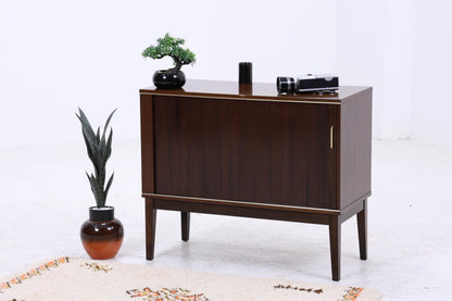 Vintage Kommode mit einer Lamellentür aus den 60er Jahren | Mid Century Schrank 60er Jahre Aufbewahrung Retro 70er Holz
